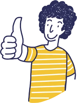 Bulletpoint illustration thumbs up